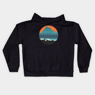 Japanese Inspired Mountainscape Kids Hoodie